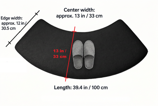 Curved Shower Room Bath Mat — Thickened, Non-Slip & Absorbent